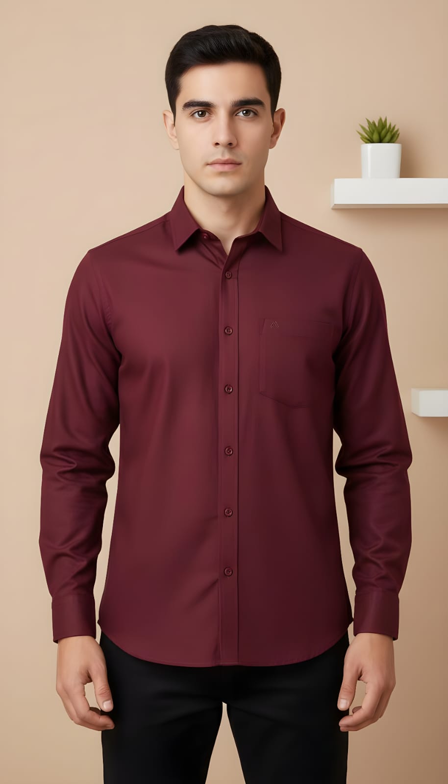 Rosewood Solid Maroon Shirt