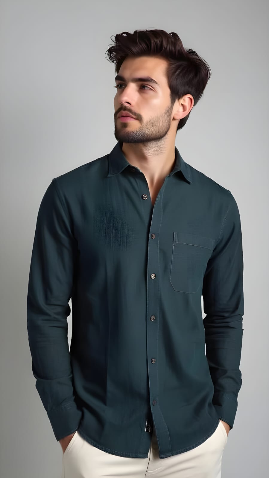 Majestic Green Linen Shirt