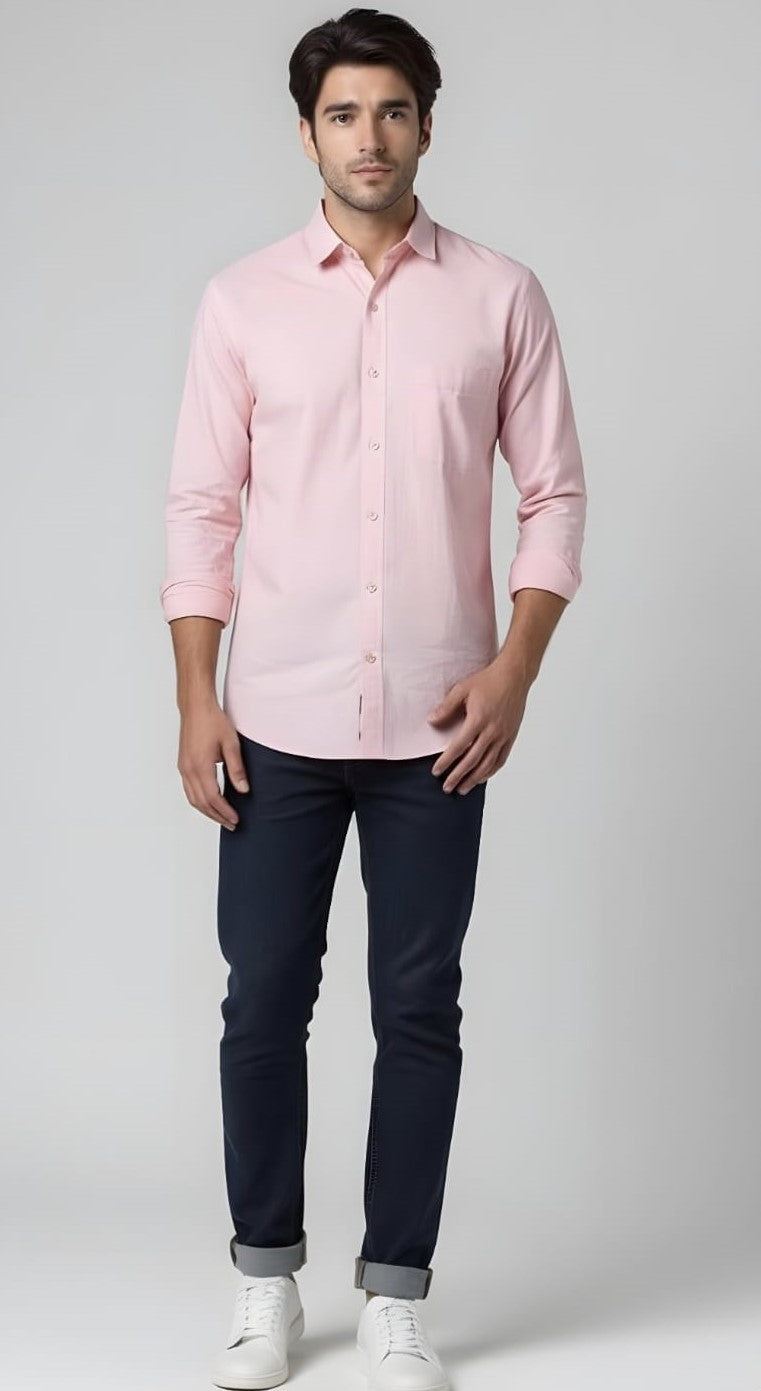 Pink Linen Shirt