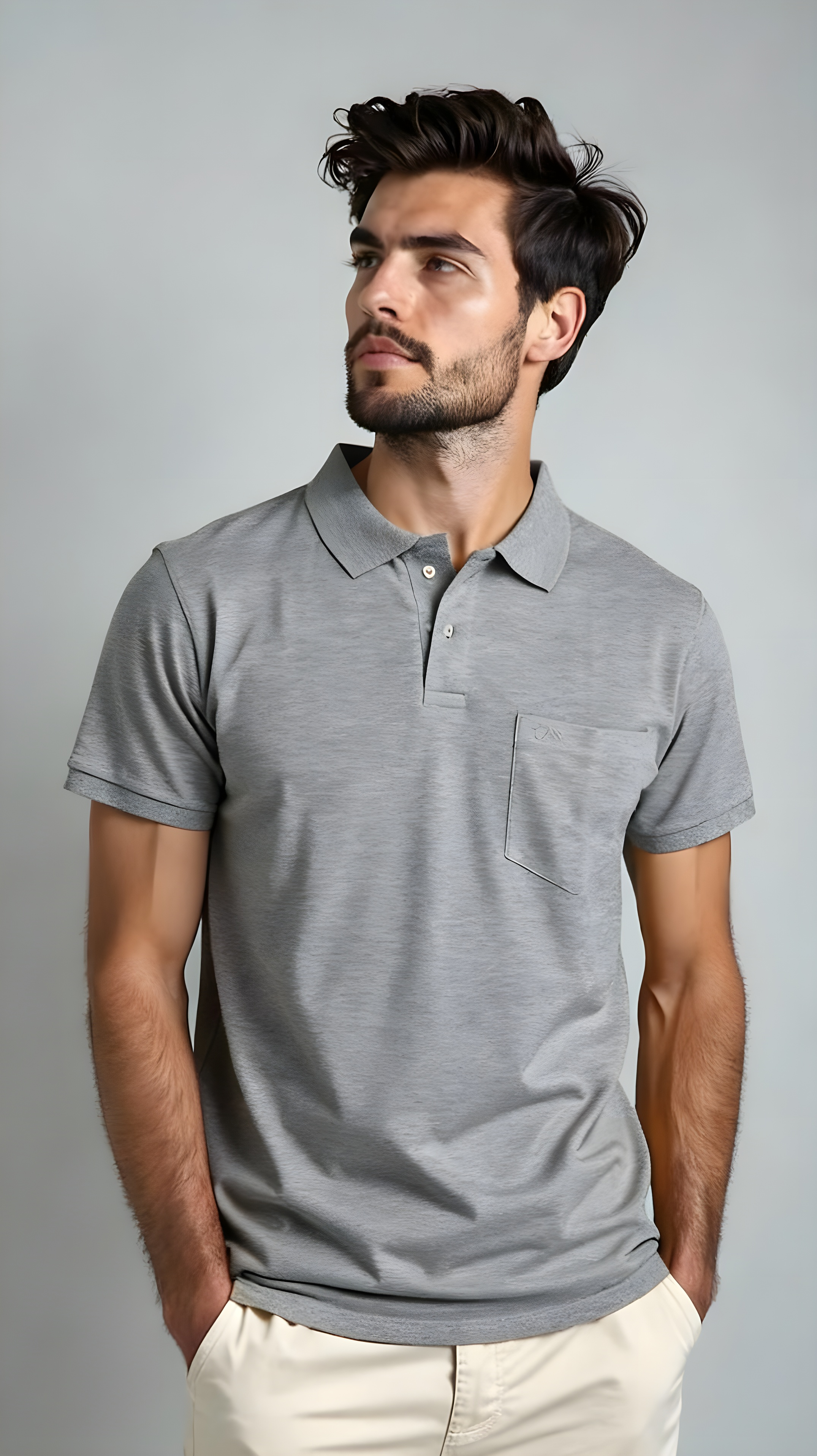 Polo T-shirt Grey